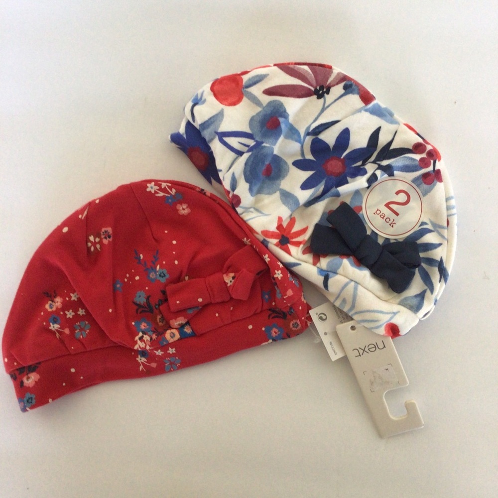 NEXT UK BABY BEANIES SET OF TWO NWT
